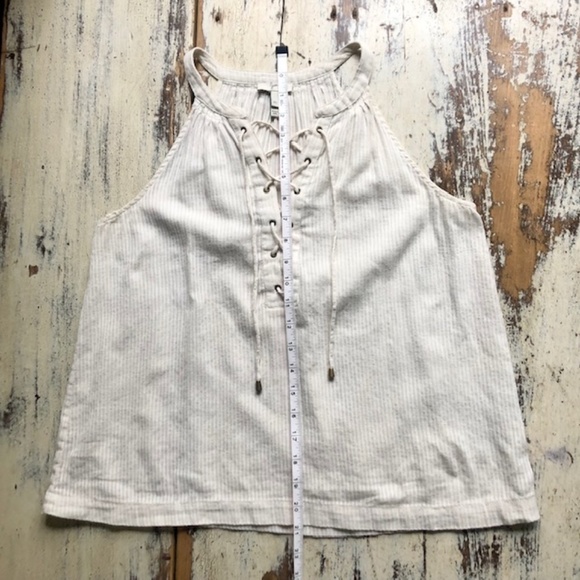 JOIE Arabeth Shadow-Striped Cotton Sleeveless Top XS - Picture 8 of 13